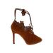 Charlotte Olympia Heels: Tan Solid Shoes - Women's Size 37 - Almond Toe