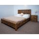 The York Bed Frame Chunky reclaimed pine wood with Loft end footboard all sizes available FREE UK tall 123.5cm headboard