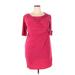 Tiana B. Casual Dress - Wrap: Pink Solid Dresses - Women's Size 14