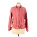 Woolrich Long Sleeve Button Down Shirt: Red Tops - Women's Size Medium