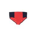 Lands' End Swimsuit Bottoms: Red Color Block Swimwear - Women's Size 16
