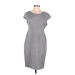 H&M Casual Dress - Sheath: Gray Marled Dresses - Women's Size Medium