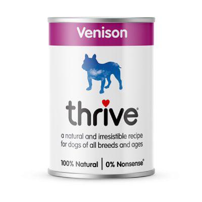 6x400g Venison Complete dog thrive Wet Dog Food