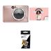 Canon IVY CLIQ+2 Instant Camera / Printer with 20 Sheets of Paper Kit (Rose Gold) 4519C001