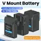 Nouvelle mise à niveau BP95/185/222 V batterie de montage v-lock batterie au lithium et chargeur d-tap pour caméra vidéo caméscope diffusion lumière LED