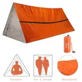 Abri d'urgence pour 2 prêts hypothécaires kit de tente de survie pour bivouac tente tube en mylar