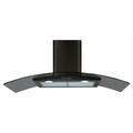 Cda ECP102BL Black Glass Curved Glass Extractor Hood