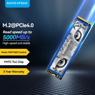 MOVESPEED-Disque dur interne SSD NVMe M2 2280 5000 MBumental 4 To 2 To 1 To M.2 PCIe 4.0