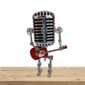 JERobot-Microphone vintage avec lumière et salariés lampe à gradateur