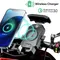 Motorcycle Phone Holder 15W Wireless Charger QC3.0 USB Charging Mount Stand Handlebar Smartphone