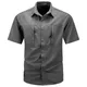 Men's Tactical Short-sleeved Shirt Summer New Outdoor Multi-pocket Quick-drying Military Cargo Shirt