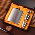 7oz Stainless Steel Hip Flasks Decanter Set Drop and Wear Resistant White Wine Bottle Portable Wine