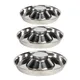 Pet Stainless Steel Dog Bowl Puppy Litter Food Feeding Dish Weaning SilverStainless Feeder Water