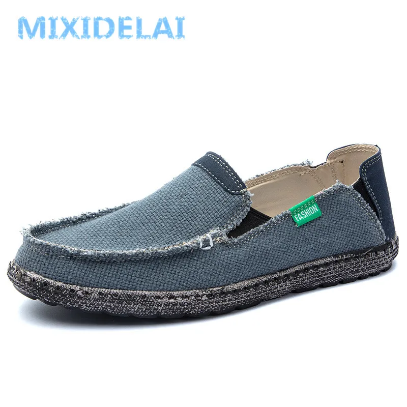 2026 Neue Frühling-Sommer Leichte Canvas-Schuhe für Herren, Atmungsaktive Herrenschuhe, Bequeme Outdoor-Loafer, Weiche Slipper für Männer