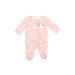 Koala Baby Short Sleeve Outfit: Pink Floral Tops - Size 0-3 Month