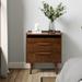 Lisa Mid-Century 3-Drawer Nightstand with Charging Station By HULALA HOME