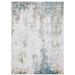 Lisieux Ivory Blue Abstract Distressed Washable Contemporary Area Rug