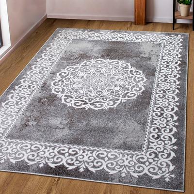 Teppich MY HOME "Dafna" Gr. 3, grau, B:120cm H:9mm L:180cm, Kunstfaser, Teppiche, Orient-Optik, Vintage Design, Kurzflor, pflegeleicht, dezenter Glanz Image