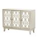 3 Door Mirrored Sideboard Buffet Cabinet with Silver Handle