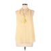 Lauren Conrad Sleeveless Blouse: Yellow Tops - Women's Size Medium