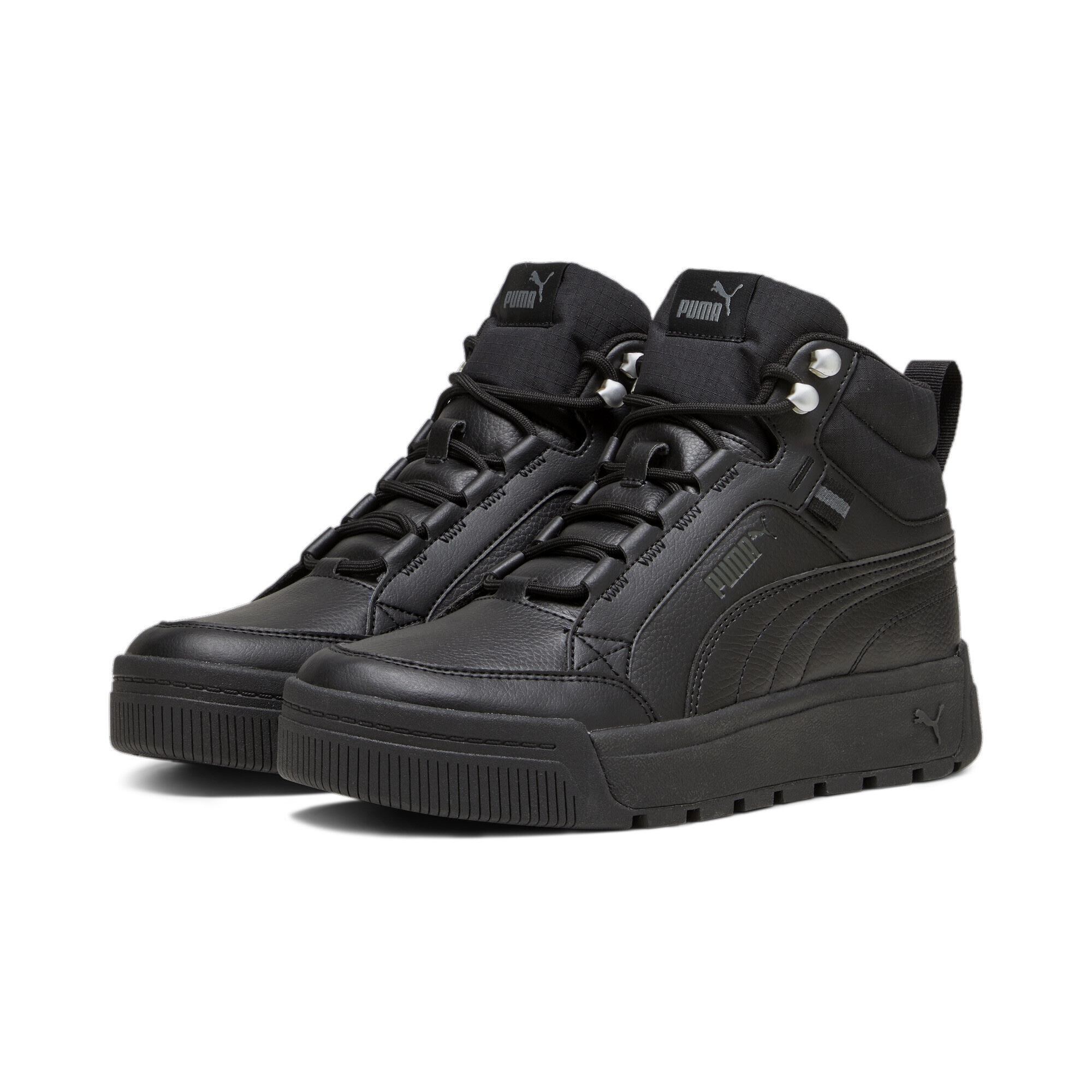 Sneaker PUMA "Tarrenz SB III Stiefel Erwachsene", Gr. 44,5, schwarz (schwarz shadow gray silber), Obermaterial: Textil, Synthetik; Futter: Textil; Innensohle: Textil; Laufsohle: Gummi, Schuhe