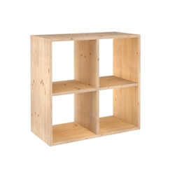 EDM MODULARES REGAL MIT 2X2 DYNAMISCHEN WÜRFELN MASSIVER KIEFER ASTIGARRAGA Image