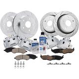 2007-2009 Chrysler Aspen Front and Rear Brake Pad Rotor and Caliper Set - Detroit Axle