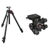 Manfrotto MT055CXPRO3 Carbon Fiber Tripod with 410 Junior Geared Head Kit MT055CXPRO3