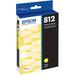 Epson T812 Yellow Standard Capacity Ink Cartridge with Sensormatic T812420-S