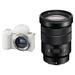 Sony ZV-E10 Mirrorless Camera with 18-105mm f/4 Lens Kit (White) ILCZV-E10/W