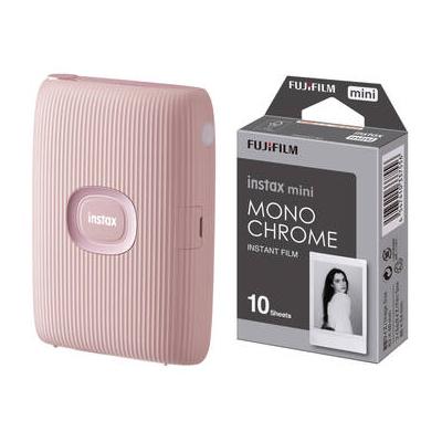FUJIFILM INSTAX MINI LINK 2 Smartphone Printer (Soft Pink) with INSTAX MINI Monochro 16767208