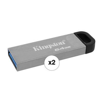 Kingston 64GB DataTraveler Kyson USB 3.2 Gen 1 Type-A Flash Drive (2-Pack) DTKN/64GB