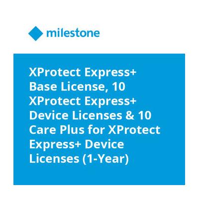 Milestone XProtect Express+ Base License, 10 XProtect Express+ Device Licenses & 10 C XPEXPLUSBL