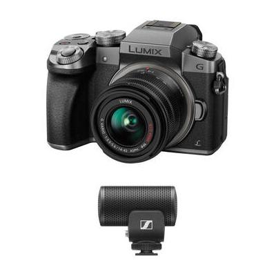 Panasonic Lumix G7 Mirrorless Camera with 14-42mm Lens and Microphone Kit (Silver) DMC-G7KS