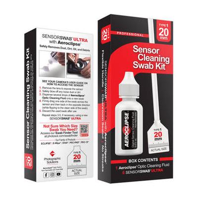 Photographic Solutions Sensor Cleaning Swab Kit (20mm Swab, Aeroclipse Solution) KA-US1