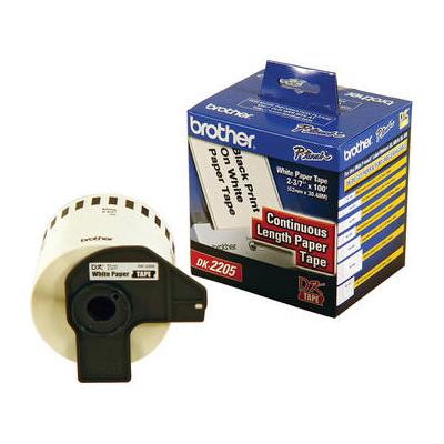 Brother DK-2205 Continuous Paper Labels (White, Cu...