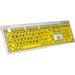 Logickeyboard Used Large Print ALBA Mac Pro American English Keyboard (Black on Yellow) LKBU-LPRNTBY-CWMU-US