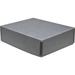 Print File 12 x 15.5 x 3" Drop-Front Metal Edge Archival Storage Box (Gray) 260-0343