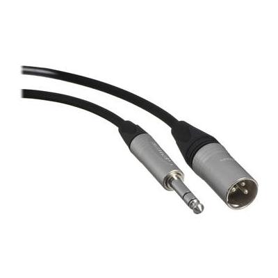 Canare Star Quad 3-Pin XLR Male to 1/4 TRS Male Cable (Black, 6') CATMXM006
