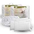 DOUBLE DUVET & 4 DELUXE PILLOWS - DOUBLE 13.5 TOG QUILT & 4 SUPERFIRM PILLOWS