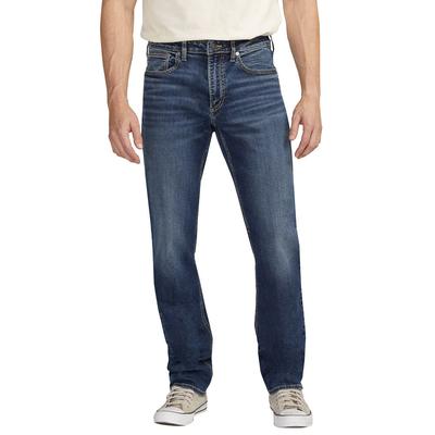 Silver Jeans Men's Machray Athletic Fit Straight Leg Jean (Size 38-30) Indigo, Cotton,Elastine,Lyocell,Polyester