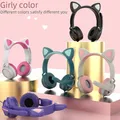 Casque d'écoute LED Cat Ear pour adultes et enfants suppression du bruit Bluetooth 5.0 prise en