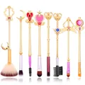 Kit de pinceaux de maquillage Sailor Moon 8 pièces/ensemble avec baguette Tsuk37Usagi pour