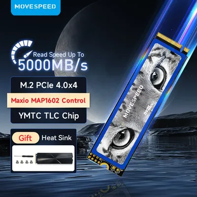 MOVESPEED-Disque dur interne à semi-conducteurs 5000 MBumental 1 To 2 To 256 Go SSD NVMe M.2