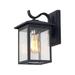 Solibur 11.4" High Black Glass Outdoor Wall Light