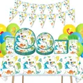 Dinosaur Party Decoration Dino Birthday Boy Cartoon 32inch Number Foil Dinosaur Balloons Set