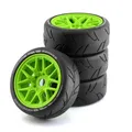 4pcs Short Course Truck Tires Tyre Wheel 17mm Adapter For 1/8 pull WRC Feishen Ping Run GT tire