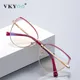 VICKY Fashion Design Reading Glasses Women Pink Optical Frame Customized Prescription Anti-blue