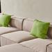 Modular U-Shaped Sectional Fabric Couch Sectional Sofas with Two Ottomans- 6 Seat Upholstered Sofa Couch for Living Room