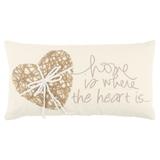 Rizzy Home Traditional Ivory Down Filled Pillow - 11"x21"